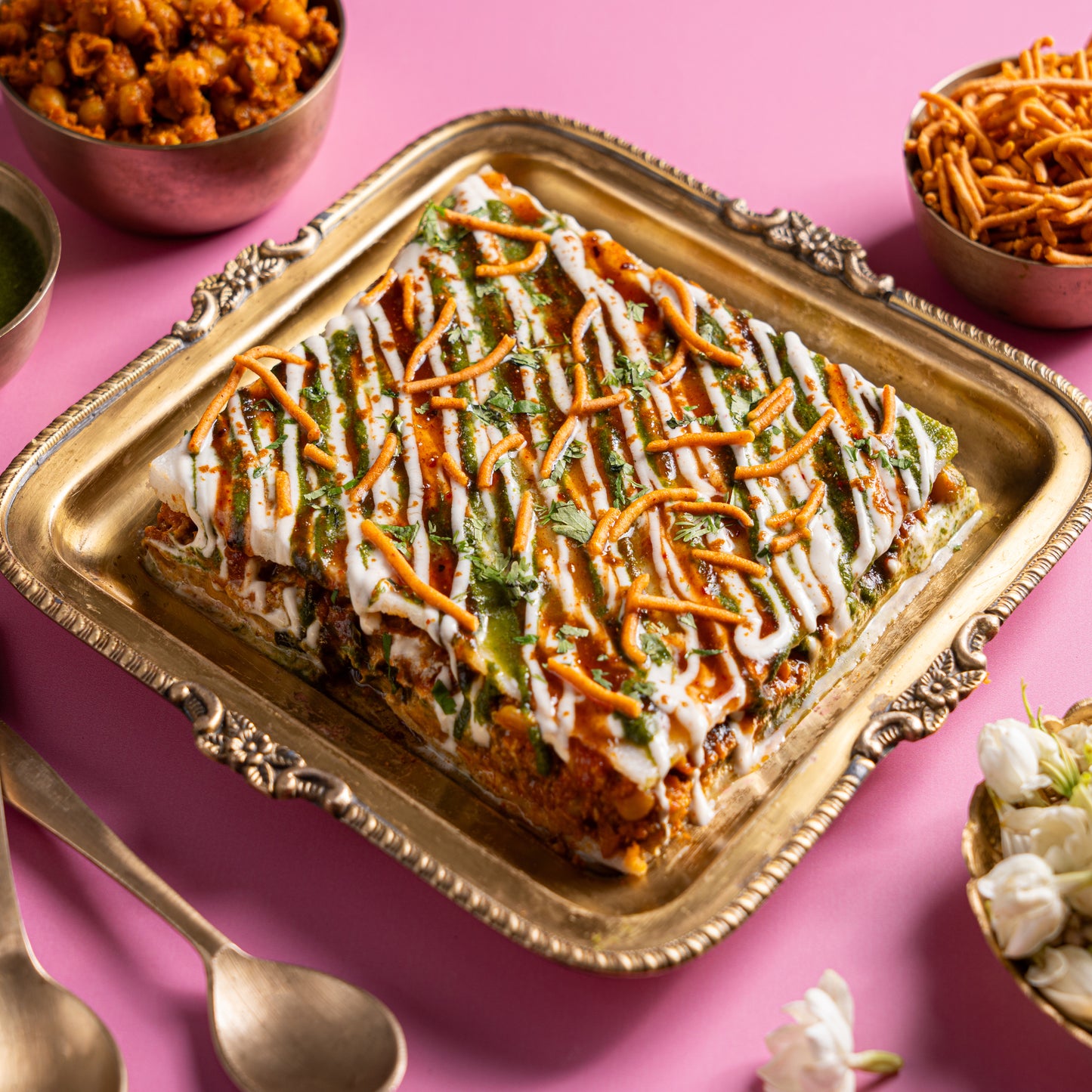 Dhokla Ragda Chaat