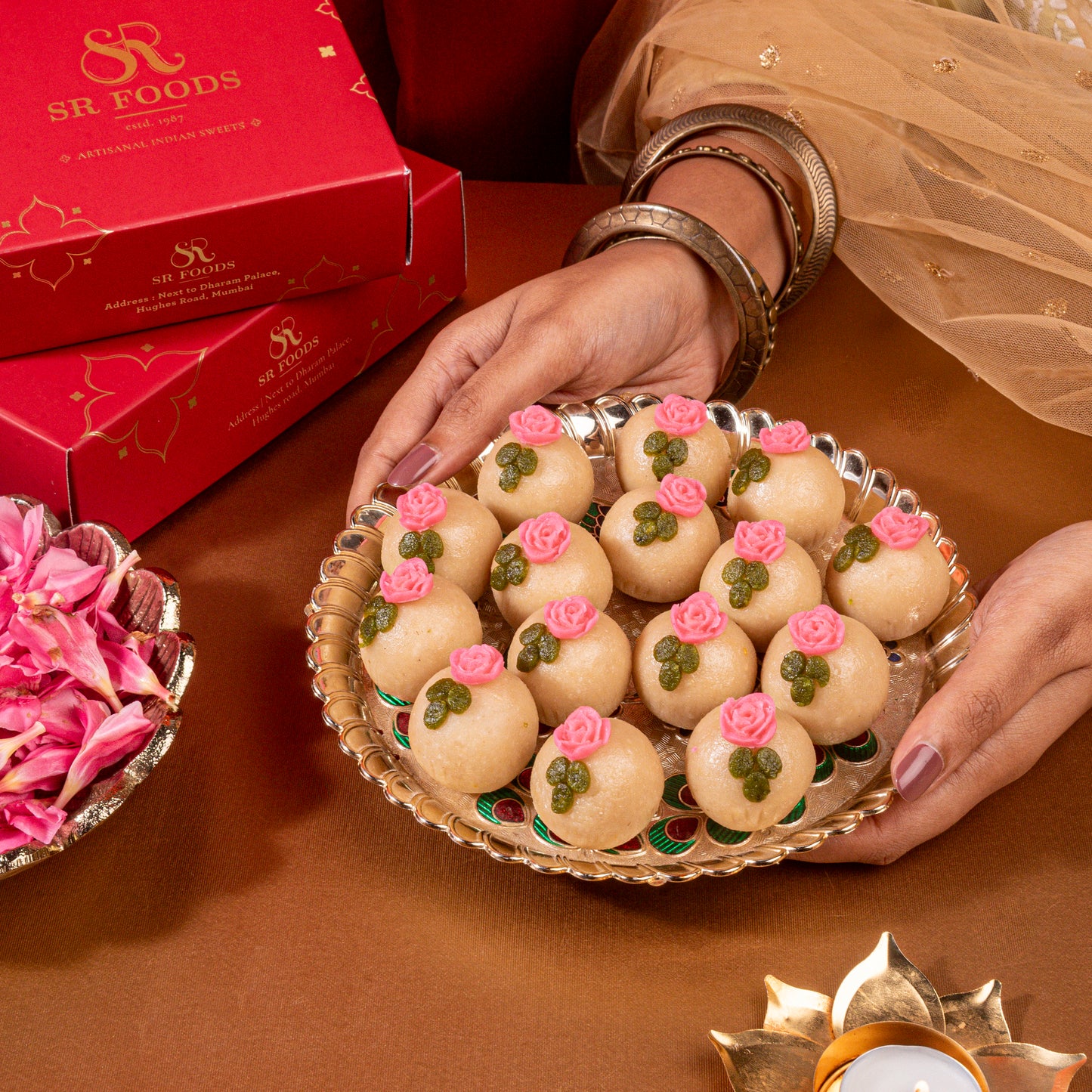 Rose Kaju Laddu