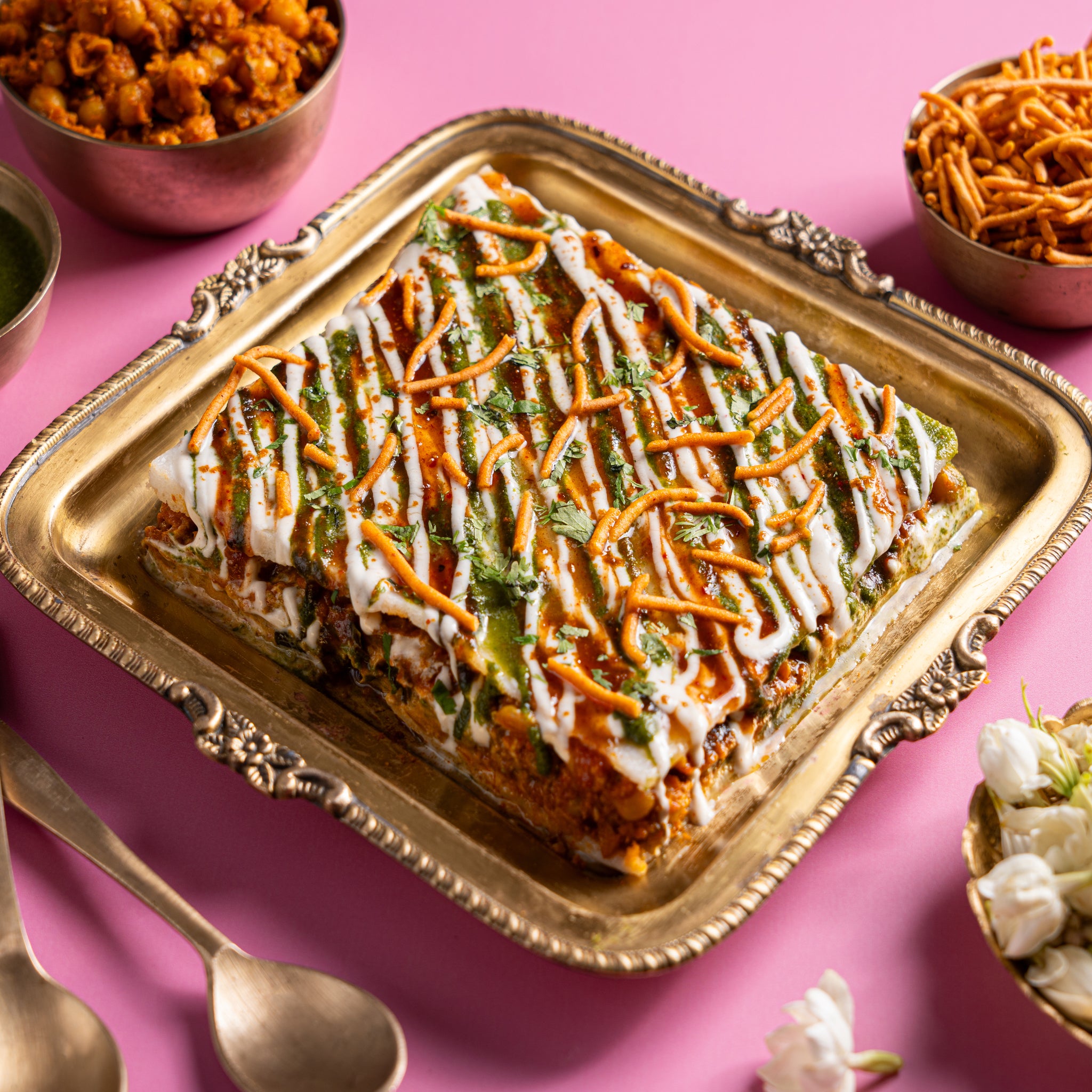Dhokla Ragda Chaat