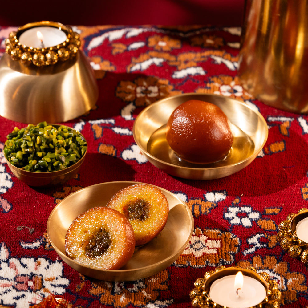 Kesar-Pista Stuffed Gulab Jamun
