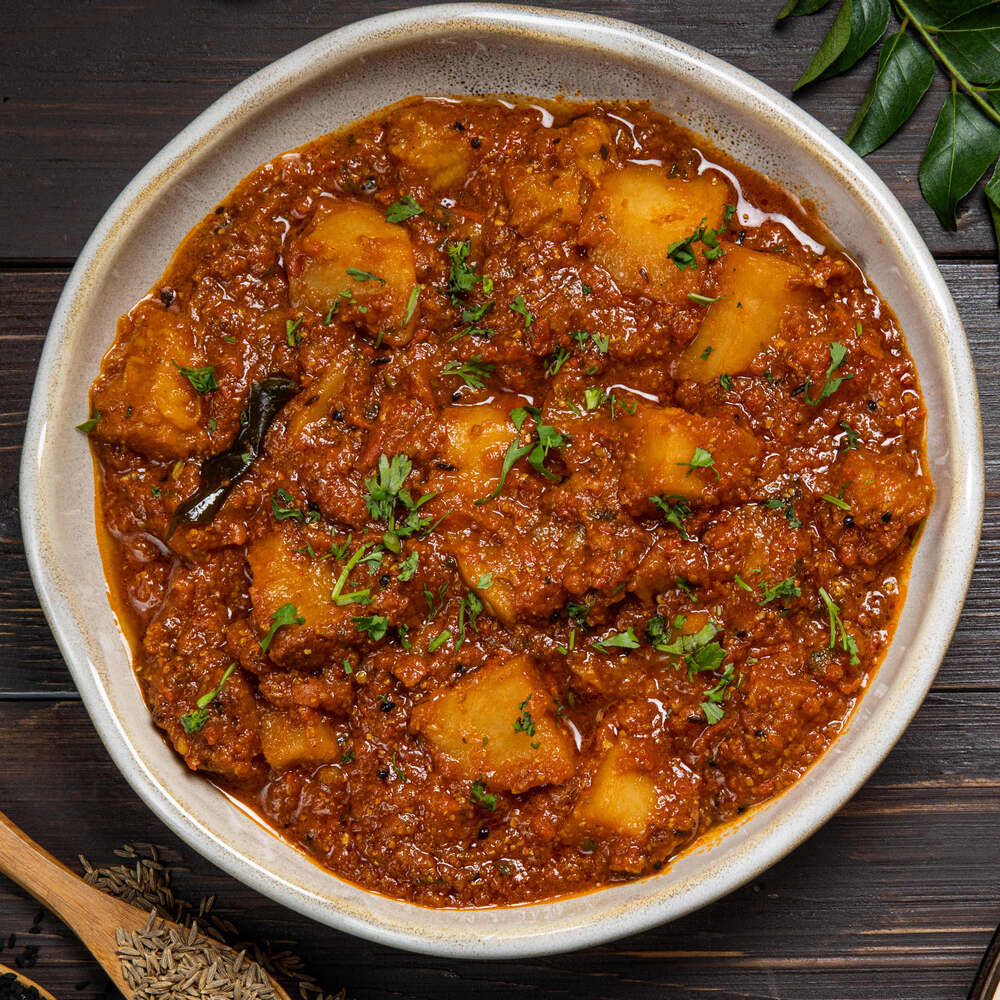 Rajasthani Aloo Pethe Ka Saag