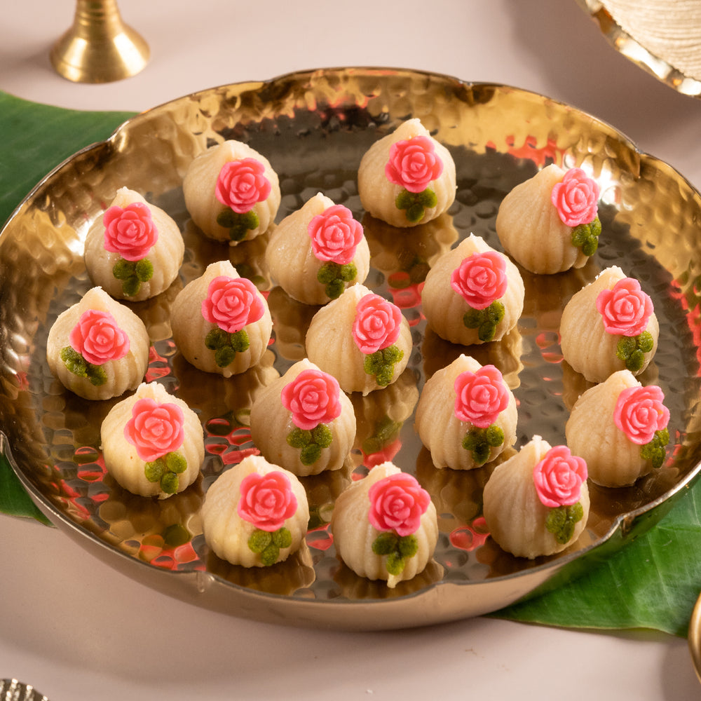 Rose Kaju Modak - Box of 12